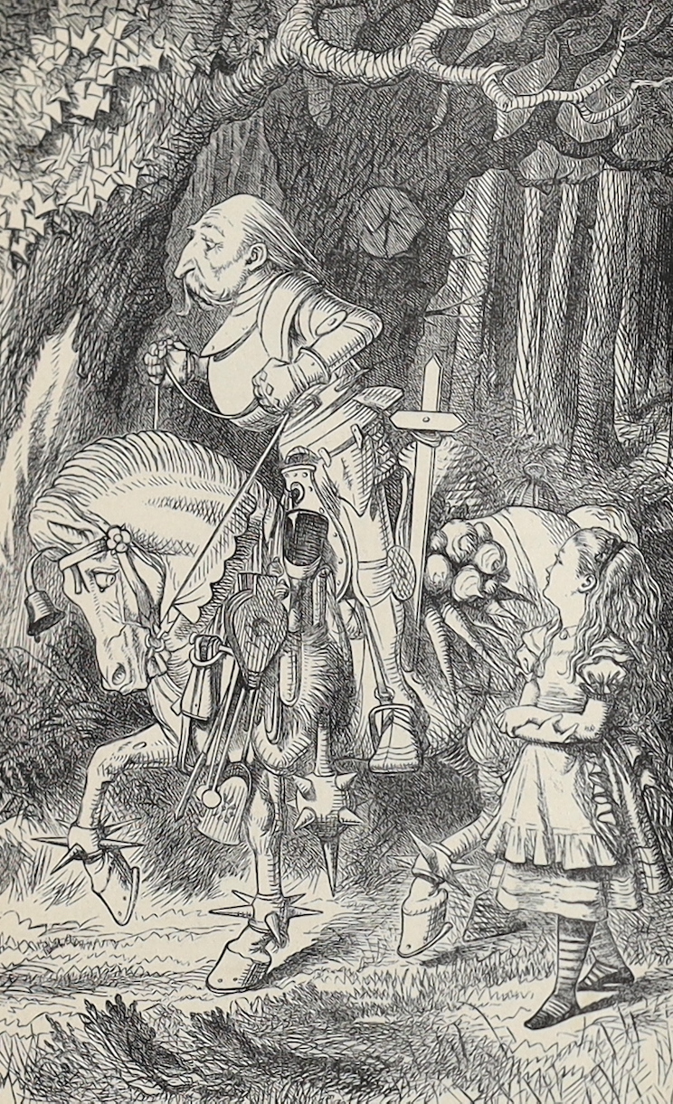 Dodgson, Charles Lutwidge [Carroll, Lewis] - Through the Looking Glass and What Alice Found There, 1st edition, 1st issue, 8vo, rebound red cloth, wood engraved frontispiece and 49 others by John Tenniel, 1p. of advertis